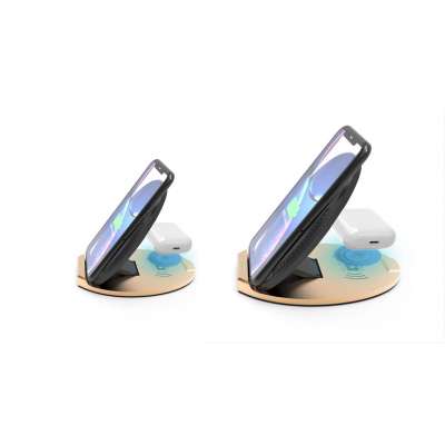 2020 Universal Fast Charging 2 in 1 Wireless Charger Stand for iPhone 11 8 X Charger Dock Station Charger For Airpods Series