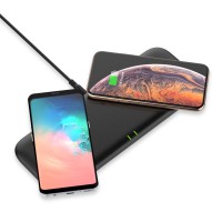 Yootech 4 Coils 2 in 1 Qi Wireless Charger, Fast Wireless Charging Pad with 10W, 7.5W & 5W modes charging in any angel freely