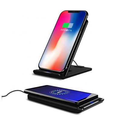 Folding Thin 3 Coil Quick 10w 15w Qi Wireless Chargers For Samsung S10/Note10